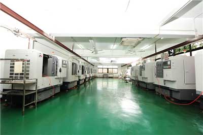 CNC machining center workshop