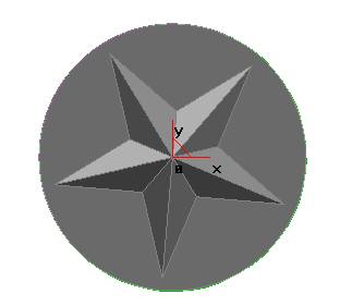 avión de esquema de mecanizado de estrella de cinco puntas