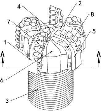 Drill bit structure diagram