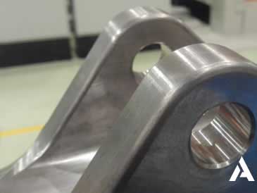 Titanium alloy double fork ear hole processing