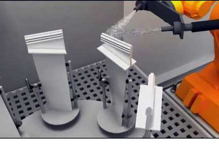 Shot peening strengthening of titanium alloy blades for Aeroengine
