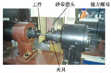 Prestressed abrasive belt grinding test device