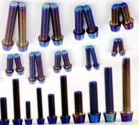 Surface Treatment of Titanium Screw, Fasteners of Different Colors