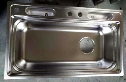 Stainless steel sink passivation process