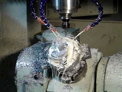 Proceso de mecanizado de 5 ejes de cuchillas cuadradas de acero