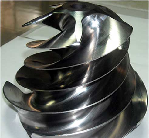 Titanium alloy blade profile polishing