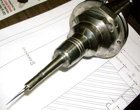 Hard material milling precision shaft