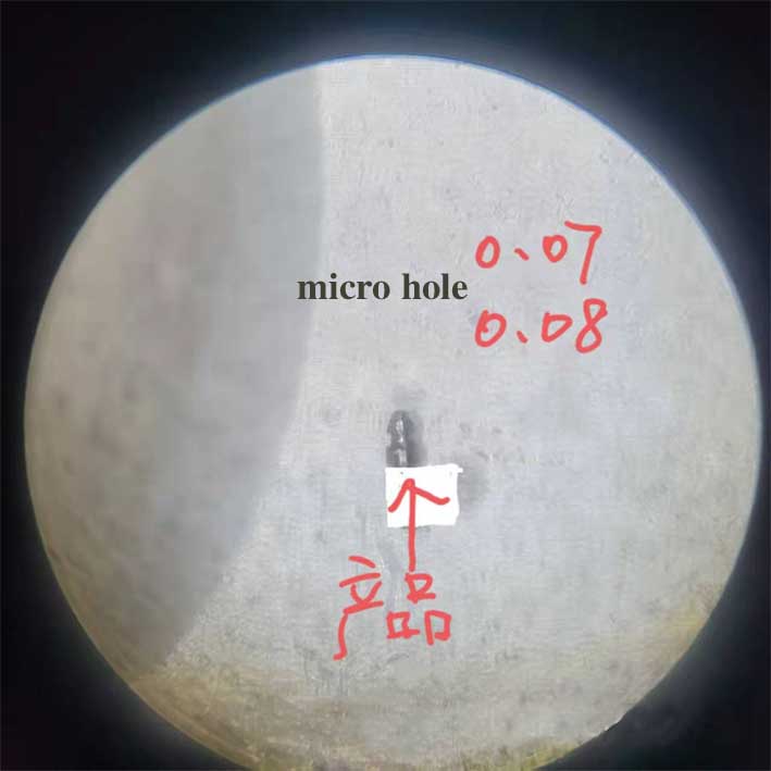 0.05, 0.06, 0.07, 0.08, 0.09, 0.10mm mecanizado CNC de microagujeros